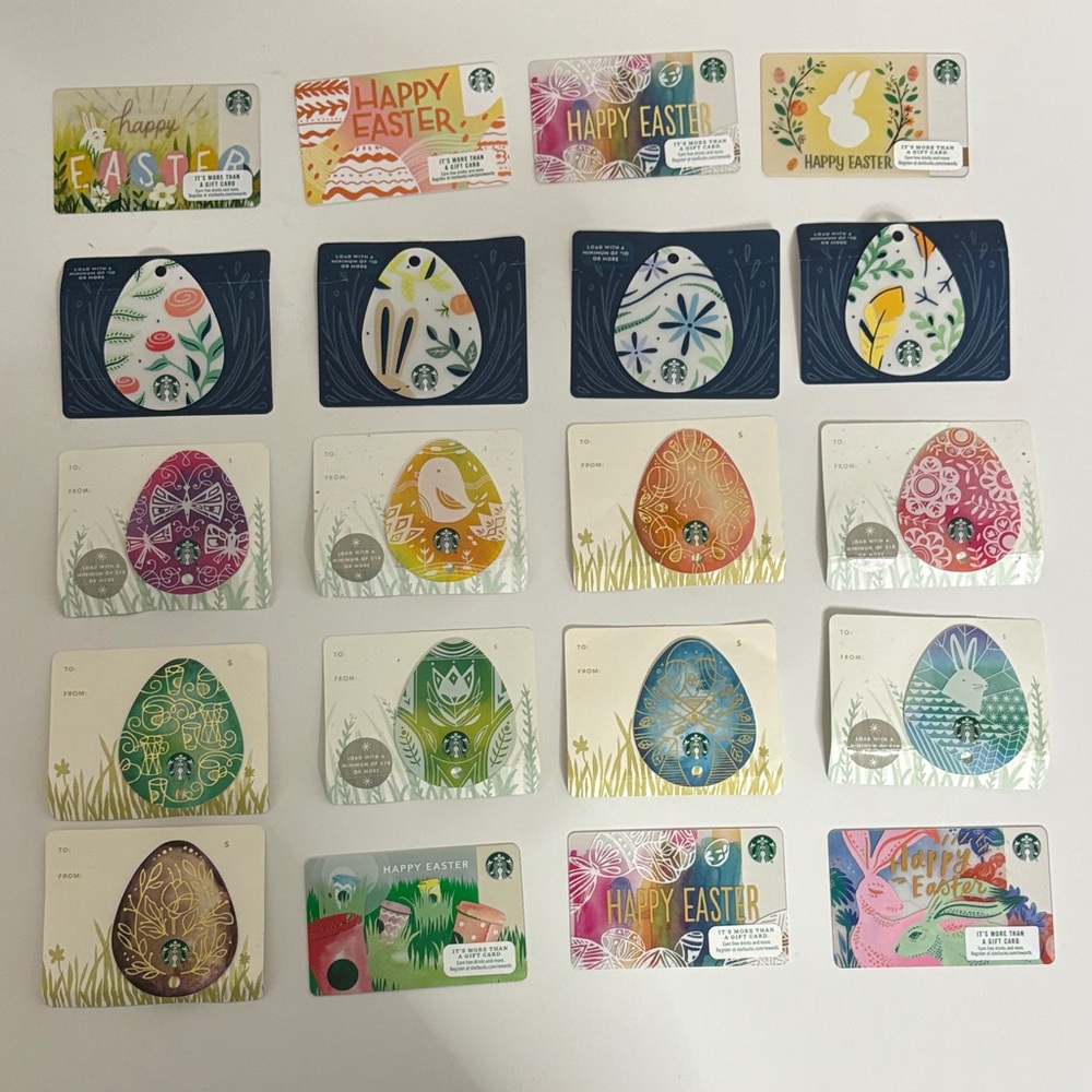 Starbucks Easter Gift Cards with Festive Designs